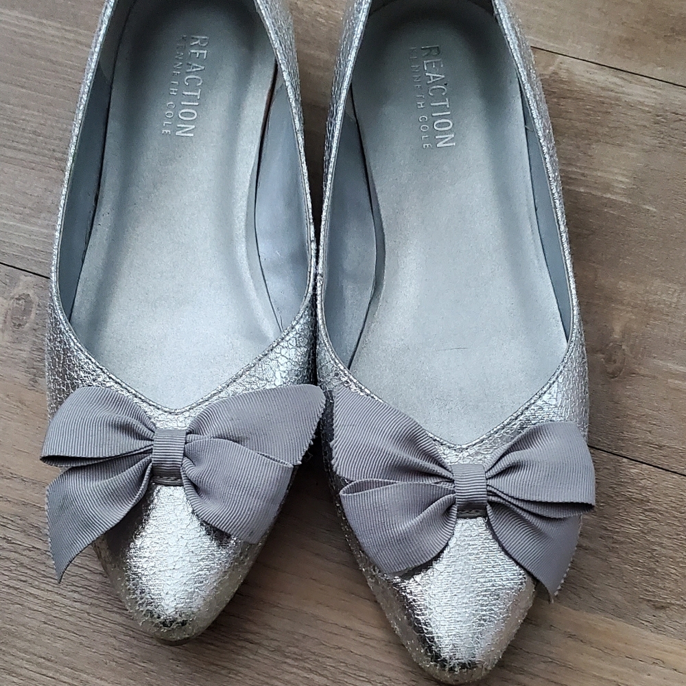 Silver ballet shoes